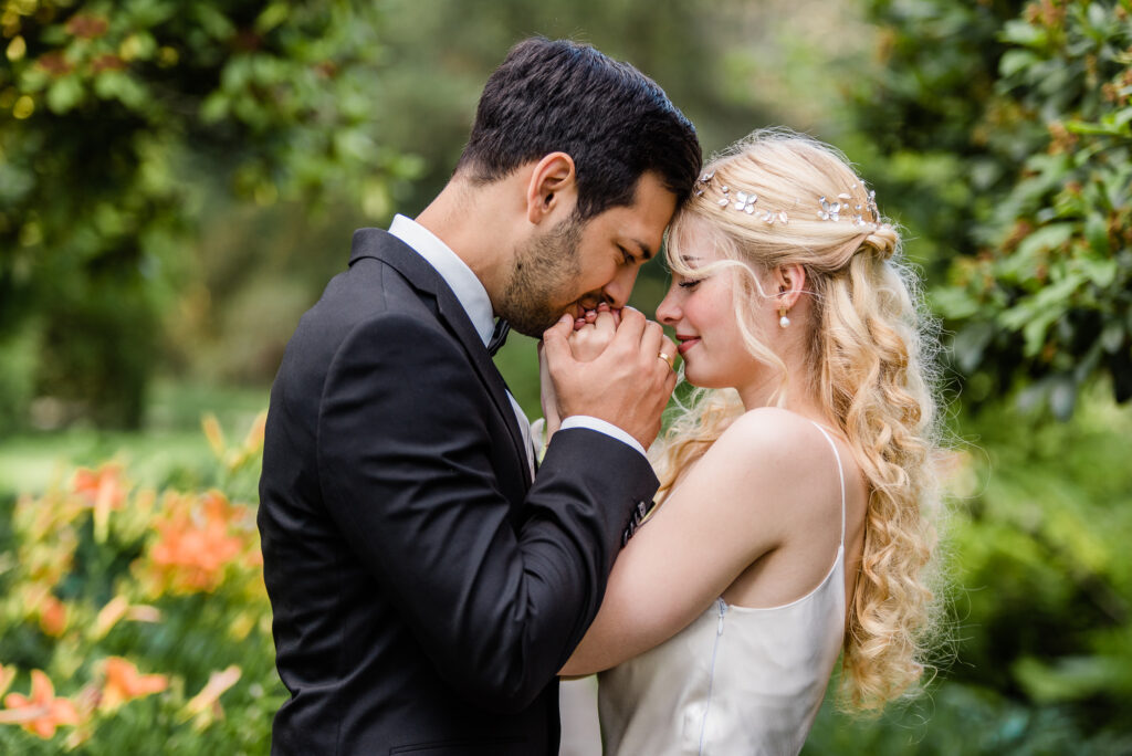 Brautpaarshooting im botanischen Garten Dresden