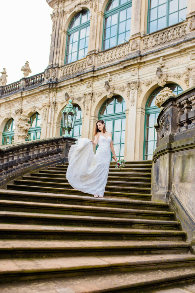 Heiraten in Dresden Brautpaarshooting Braut
