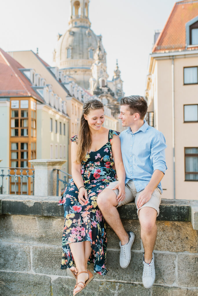 Paar Fotoshooting Frauenkirche Dresden