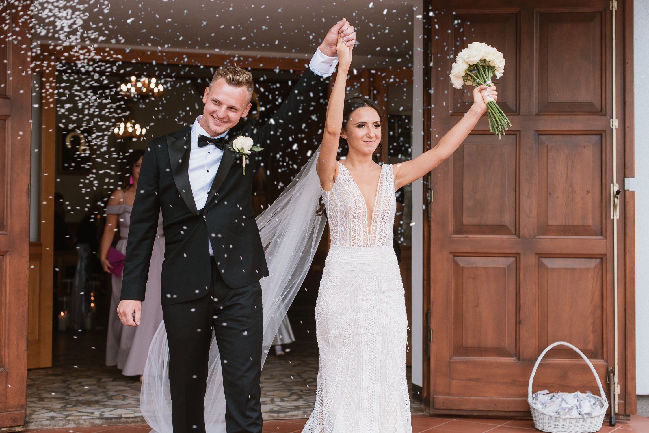 Hochzeitspaar Dresden Konfetti